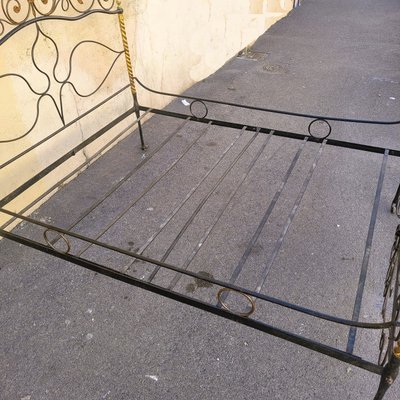 Letto in ferro dipinto, Genova, inizio XIX secolo