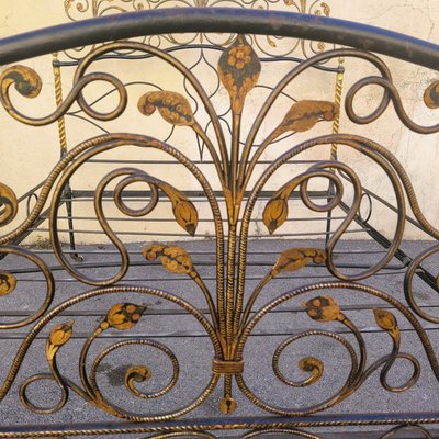 Letto in ferro dipinto, Genova, inizio XIX secolo