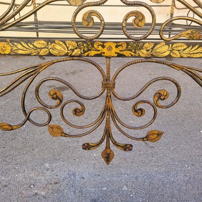 Letto in ferro dipinto, Genova, inizio XIX secolo