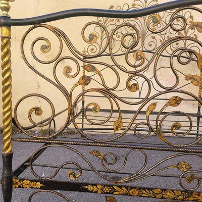 Letto in ferro dipinto, Genova, inizio XIX secolo