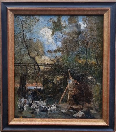 Ecole française du XIXe siècle - Le peintre de plein air