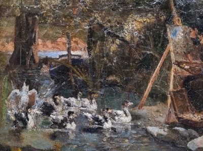 Ecole française du XIXe siècle - Le peintre de plein air