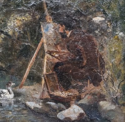 Ecole française du XIXe siècle - Le peintre de plein air