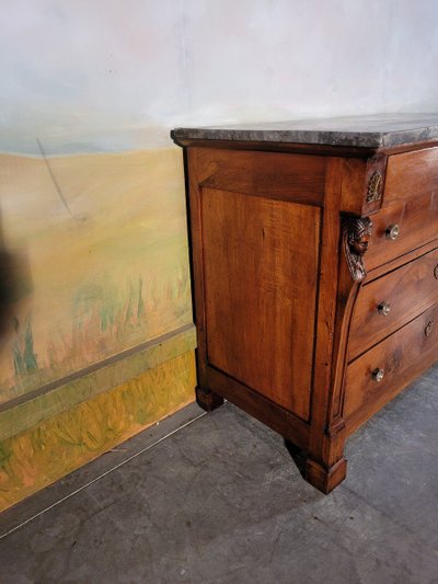 Commode époque Restauration En Noyer