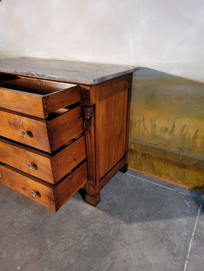 Commode époque Restauration En Noyer