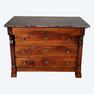 Commode époque Restauration En Noyer