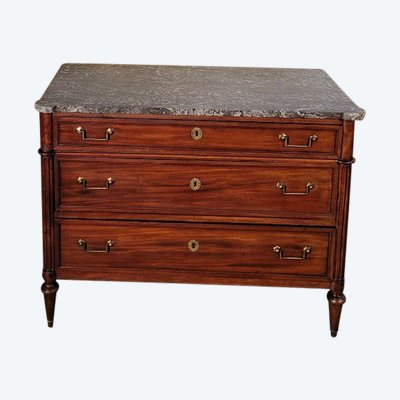 Petite commode Louis XVI En Acajou