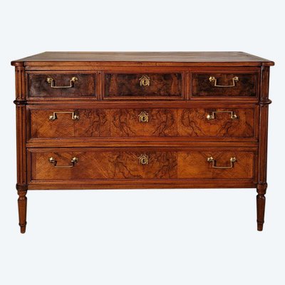 Petite Commode Louis XVI En Noyer