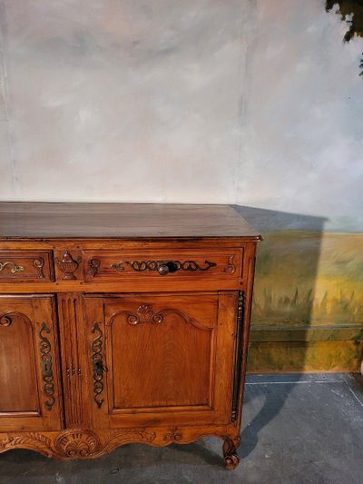 Buffet Bas Louis XV En Merisier