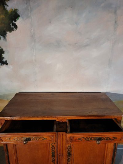 Buffet Bas Louis XV En Merisier