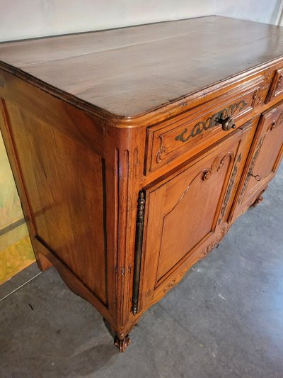 Buffet Bas Louis XV En Merisier
