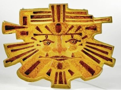 MATIUS ( XXth ) Important Fractal Resin Sun Wall Lamp Signed