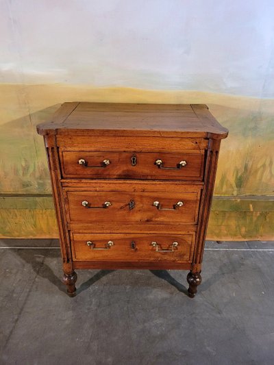 Petite Commode époque Louis XVI En Merisier
