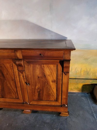 Restoration period sideboard in solid walnut.