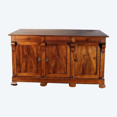 Restoration period sideboard in solid walnut.