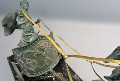 DOMENECH & PFEFFER "le Char De La Victoire" firmato Grande gruppo di registri sulla terrazza