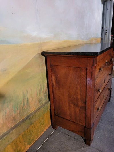 Small Solid Walnut Restoration Chest of Drawers
