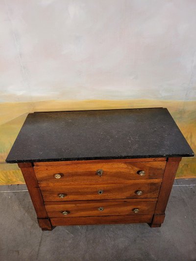 Small Solid Walnut Restoration Chest of Drawers