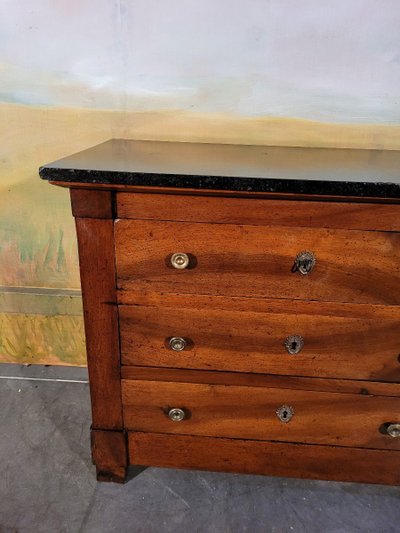 Small Solid Walnut Restoration Chest of Drawers