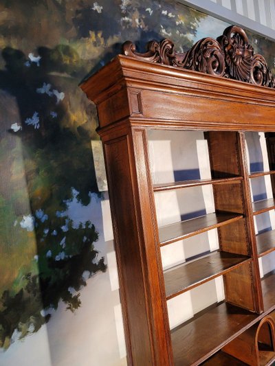 Großer Schreibtisch Bibliothek In Eiche XIX ème