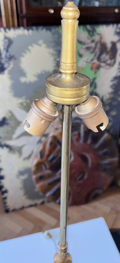 PAPINEAU Philippe Gabriel (1950) Large Gilded Bronze Lamp Signed And Numbered