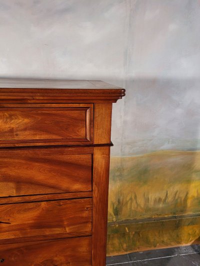 Chiffonnier Grande Commode En Noyer Massif XIX ème