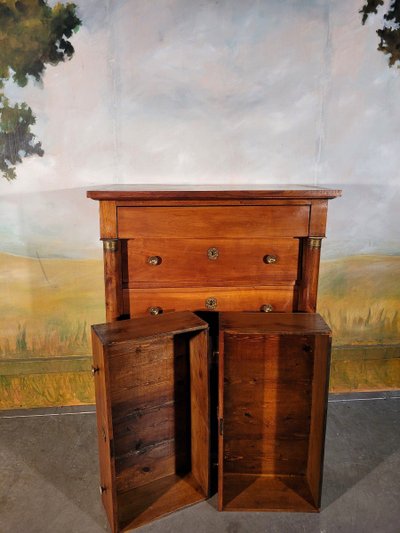 Chiffonnier Grande Commode En Merisier Massif XIX ème