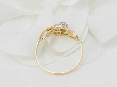 Bague Toi & Moi en or bicolore et diamants 