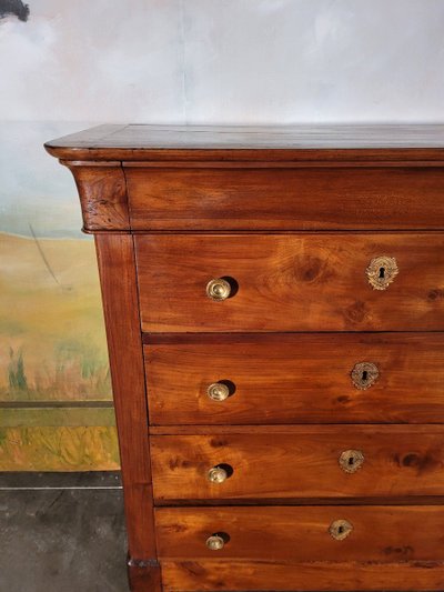 Grande Commode époque Restauration En Merisier