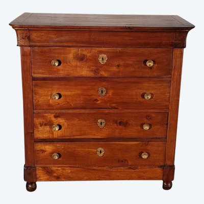 Grande Commode époque Restauration En Merisier