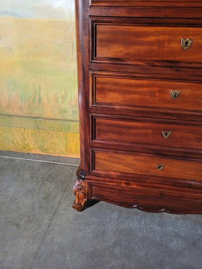 Semainier, Chiffonnier, Commode Haute. Acajou