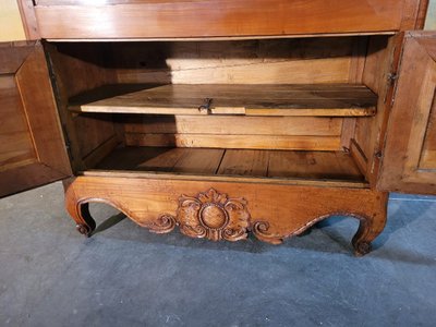 Segretario in legno naturale d'epoca Luigi XV
