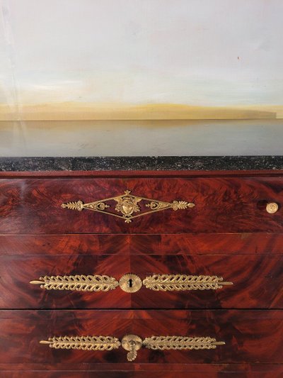 Petite Commode Napoléon III En Acajou