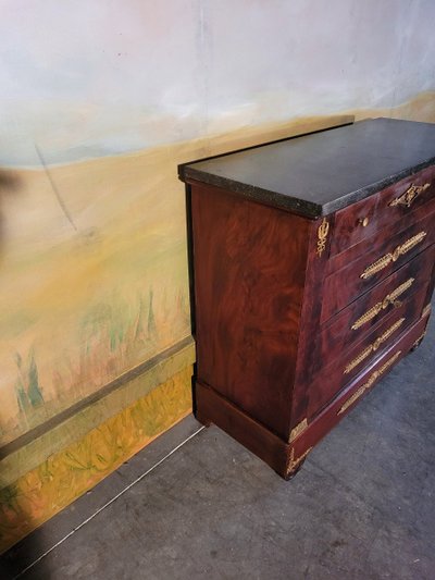 Petite Commode Napoléon III En Acajou