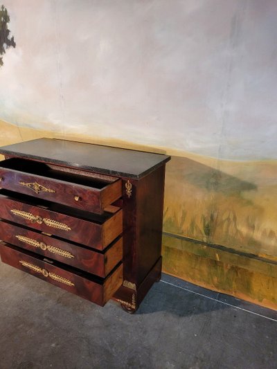 Petite Commode Napoléon III En Acajou
