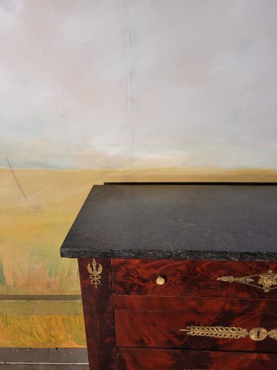 Petite Commode Napoléon III En Acajou