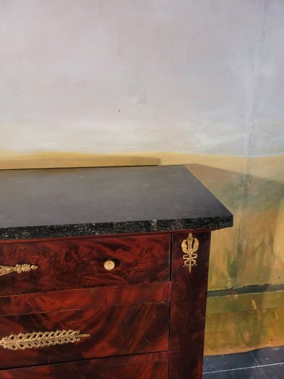 Petite Commode Napoléon III En Acajou