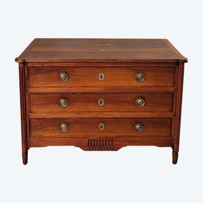 Commode époque Louis XVI En Noyer
