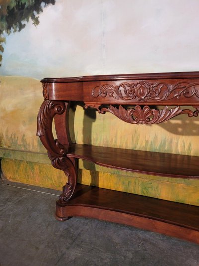 Grande consolle in mogano in stile Napoleone III