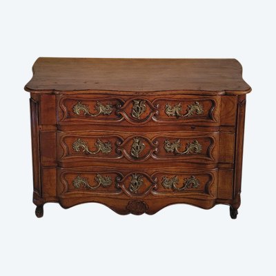 Commode Arbalète  époque Louis XV En merisier