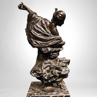 Ballerina di flamenco - Bronzo di Joanny Durand (1886-1955)