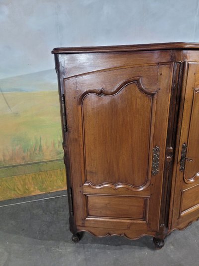 Mobile d'angolo in noce d'epoca Luigi XV