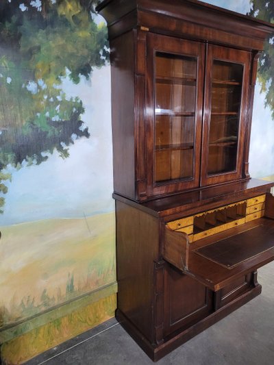 Scrivania-libreria inglese in mogano del XIX secolo