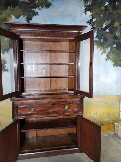 Scrivania-libreria inglese in mogano del XIX secolo