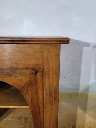 Louis Philippe Vitré Jam Jar in Solid Walnut, 19th Century
