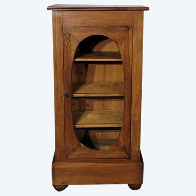 Louis Philippe Vitré Jam Jar in Solid Walnut, 19th Century