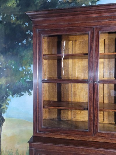 Libreria inglese doppia in mogano XIX sec.