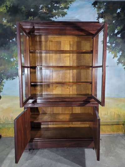 Libreria inglese doppia in mogano XIX sec.