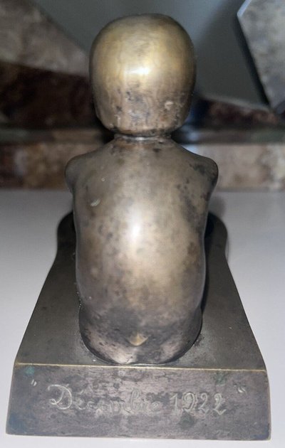 SILVESTRE Paul ( 1884-1976 ) & SUSSE Frères Vide Poches " Faune " In Bronze Signed