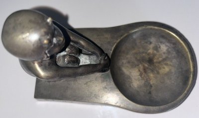 SILVESTRE Paul ( 1884-1976 ) & SUSSE Frères Vide Poches " Faune " In Bronze Signed